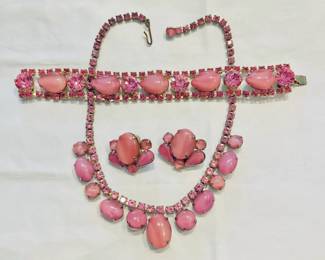 1950s pink parure