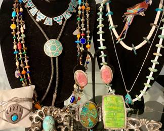 Native American and other sterling