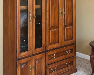 wooden entertainment center