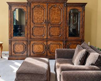 Drexel Heritage Entertainment Center, distinguished by its rich walnut finish