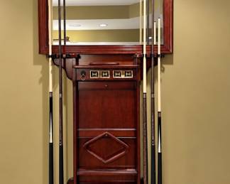American heritage wall mount pool cue rack