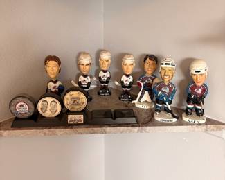 Avalanche Bobbleheads & Pucks