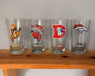 Vintage Broncos Barware