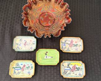 Cloisonne & Carnival Glass