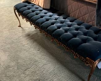 This is a Regency bench. It is brass and it is heavy. It needs to be recovered.