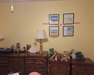 Vintage furniture, TY Babies, stuffed animals, artwork 