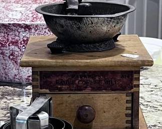 vintage coffee mill