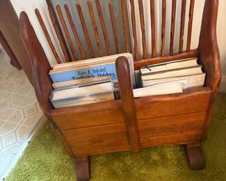 Berry picker turned magazine holder 
