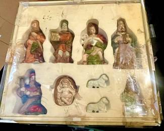 Complete vintage nativity set.