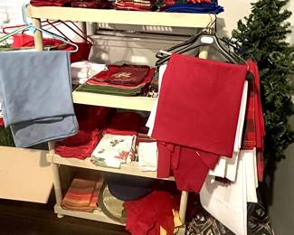 Christmas linens for the holidays.