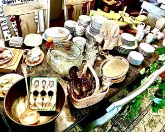 Large assortment of dishes and serving pieces. Thanksgiving is coming!!!