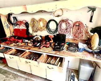 Extension cords, hand tools, sockets