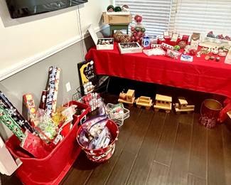 Sooooo much Christmas decor and wrapping supplies!