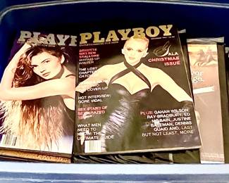 Large collection of playboy magazines, including special editions.
