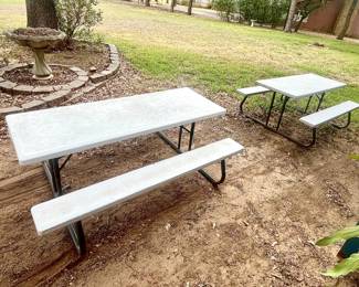 Great, full-sized picnic tables