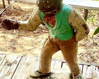 Vintage concrete jockey. Rock, paper, scissors anyone?