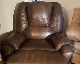 Leather recliner