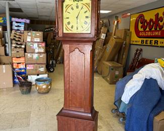 001 Late 18th Century Tall Cherry Case Pennsylvania Grandfather Clock