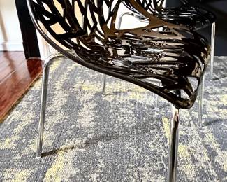 #46 - $160 -Black modern chairs set of 4