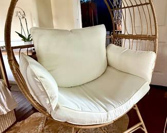 #23 - $140 -All weather rattan round chair 48Wx62Tx30D