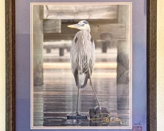 #43 - $100 - Heron 2015 24Wx28H signed Coia