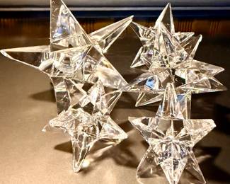 #15 - $50 -Collection of crystal stars (5) - some chips