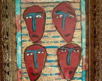 #37 - $800 -Fine Art 4 faces 52x63 purchased in New Orleans