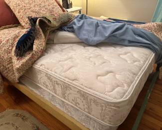 There are two full size beds here. Both have newer mattresses and are both very clean