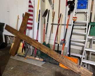 HUGE 10' tall x 4'11.5" wide handmade cross&nbsp;. (From Davis Electric house two weeks ago. Ran out of time to empty an off-property site!