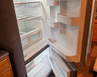 Stainless steel MAYTAG kitchen fridge for sale , manufactured April 2021. 67"H x 29 3/4"W x 33 3/8"D