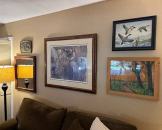 Belgian artist Carl Brenders, "One to One- Gray Wolf" limited edition signed with artist info on back and COA (certificate of authenticity)