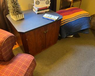 Cool cabinet. Huge Pendleton blanket