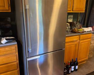 Stainless steel MAYTAG kitchen fridge for sale , manufactured April 2021. 67"H x 29 3/4"W x 33 3/8"D
