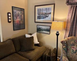 Scott Zoellick signed fox on top. Antique painting below, J.A. Speer. On left Eliot Porter: Initimate Landscapes MMA