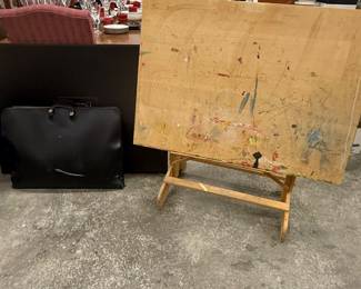 Easel & art supplies