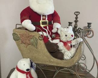 Santa on his sleigh with friends. All sold separately