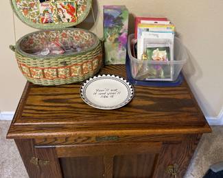 Sewing Box, Cards, TV cabinet with movable top