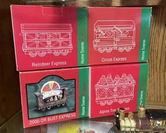 Holiday train car collectibles