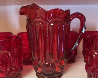 Mosser Glass 'Moon & Stars' - Vintage L E Smith or L. G. Wright.