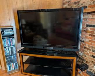 Big Screen Vizio TV ; TV Stand