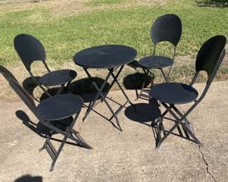 Bistro Table and 4 chairs - black