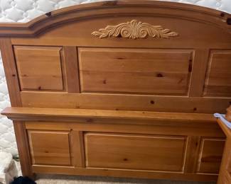Full Size Headboard and Foot Board (Pine). Mattresses are available