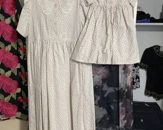 Girl and toddler matching dresses