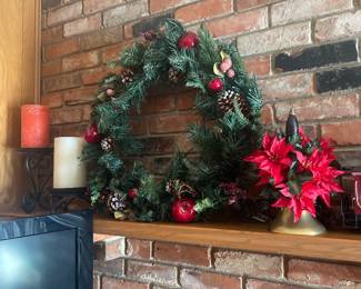 Holiday candles, wreth and more