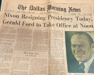 Dallas Morning News - Nixon Resignation