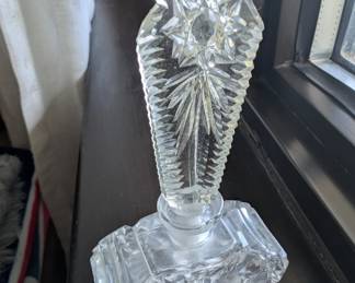 Cut glass perfume bottle