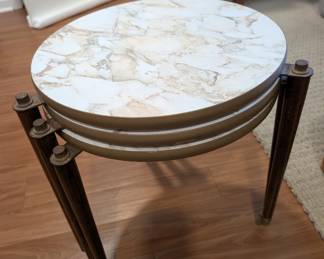 Vintage marble-look stack tables