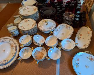 Full set of Bavarian China in great shape. Only 3 or 4 pieces with slight chips.