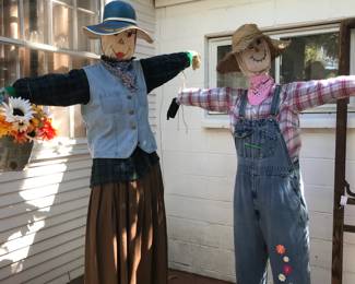 Look for scarecrows-not for sale.