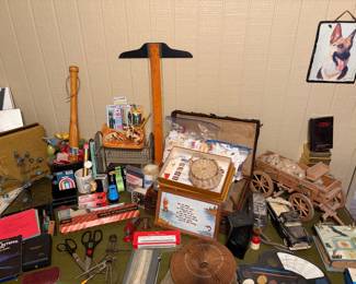 Office filled with vintage items